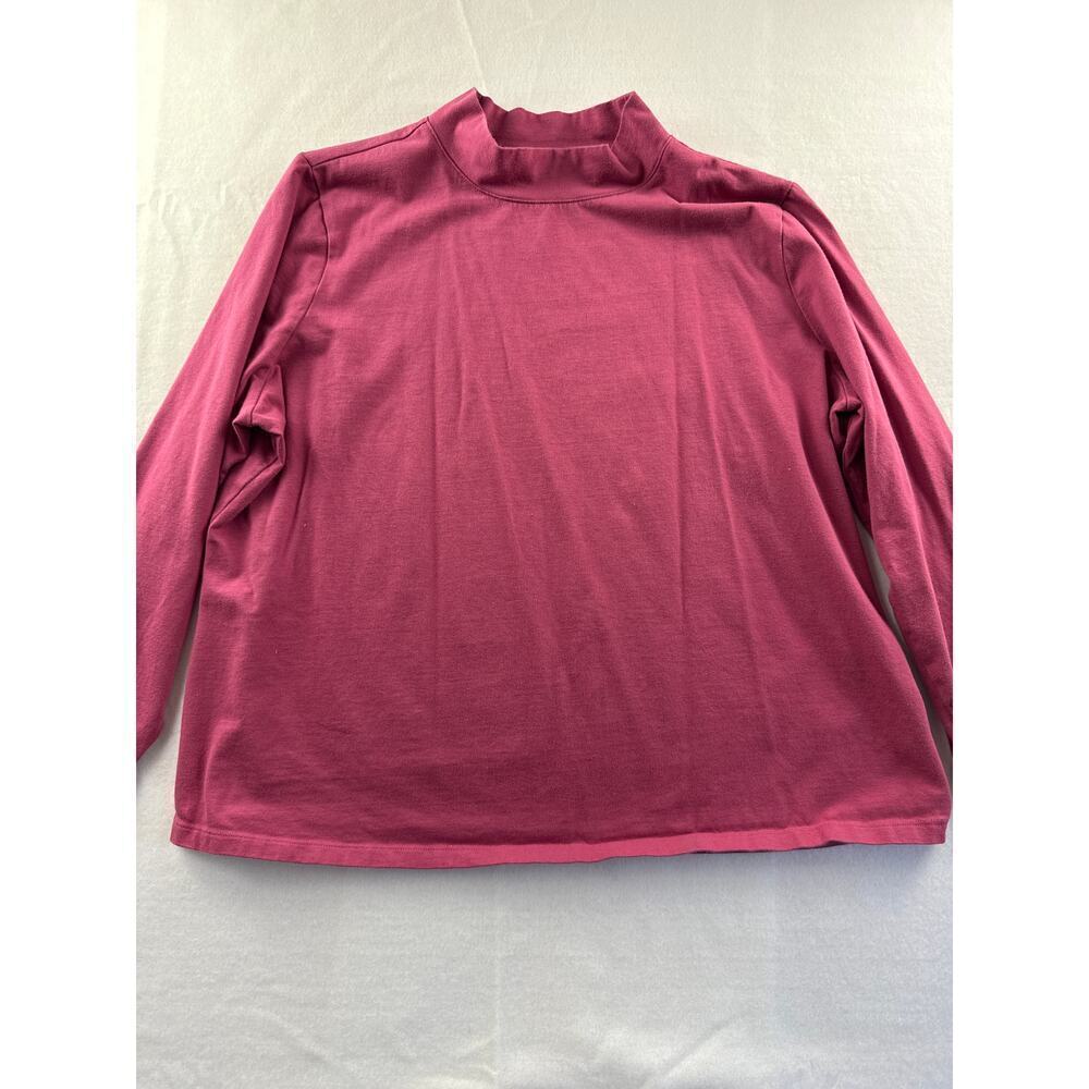 Women’s d&Co Essentials Pink Turtleneck Long Sleeve Sz XL